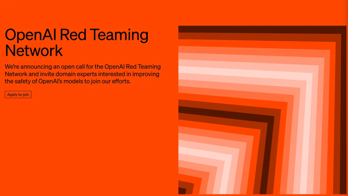 Hình minh hoạ thông báo của OpenAI mời chuyên gia tham gia mạng lưới Red Teaming Network để kiểm định rủi ro và cải thiện độ an toàn của các mô hình AI. Tin chính ngày 16/07/2026: OpenAI ra GPT-Red, mô hình chuyên tấn công AI agent để phát hiện lỗ hổng trước khi bị khai thác.