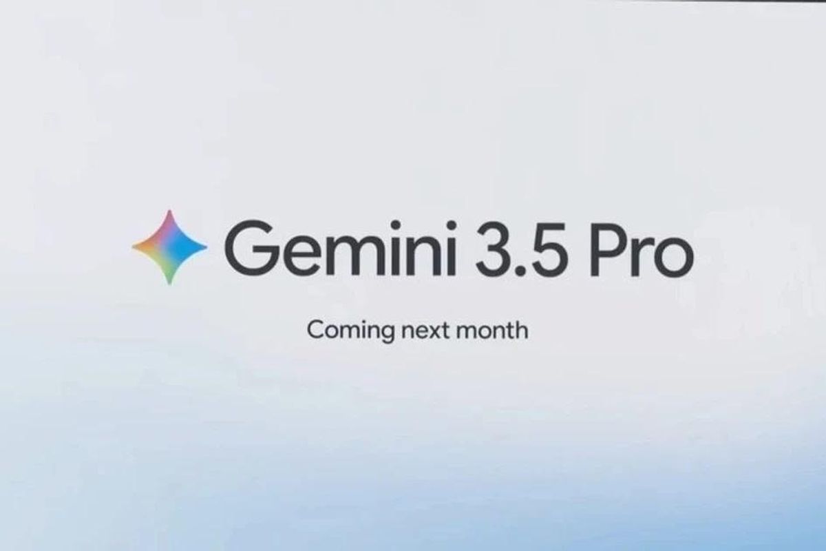 Hình minh hoạ slide thông báo màu trắng xanh nhạt với biểu tượng ngôi sao nhiều màu và dòng chữ "Gemini 3.5 Pro - Coming next month" của Google. Tin chính ngày 18/07/2026: Google hoãn phát hành Gemini 3.5 Pro vì năng lực lập trình chưa đạt kỳ vọng.